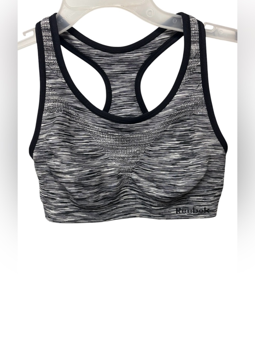 Reebok Sports Bra Black Pullover No Pads Size Large